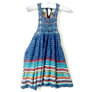 Free People multi colored, knit top. Size XS